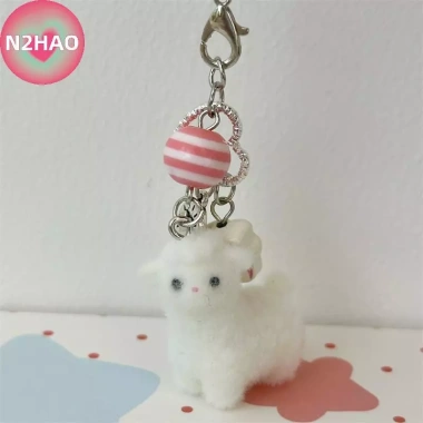 N2HAO Floing Alpaca Dễ Thương Móc Khóa Dây Xích Điện Thoại Cừu Bapa Charm Girl, Túi Treo Đồ Trang Trí Cặp Đôi Quà Tặng