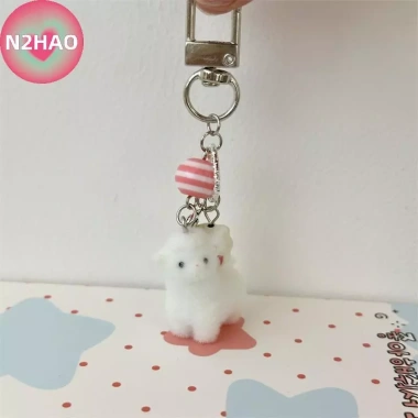 N2HAO Floing Alpaca Dễ Thương Móc Khóa Dây Xích Điện Thoại Cừu Bapa Charm Girl, Túi Treo Đồ Trang Trí Cặp Đôi Quà Tặng