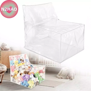 N2HAO Ghế 2in1 Trẻ Em - Phân Lưu, Lưu Trữ PVC, Túi Trong Suốt, Hộp Ghế cho Phòng Ngủ & Chơi - 302k
