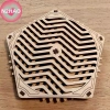 N2HAO Kinetic Coaster Handmade Thiết kế Pentagram, Đế ly gỗ xoay xoắn ốc tinh tế, quà tặng Giáng sinh cho gia đình & văn phòng