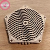 N2HAO Kinetic Coaster Handmade Thiết kế Pentagram, Đế ly gỗ xoay xoắn ốc tinh tế, quà tặng Giáng sinh cho gia đình & văn phòng 2