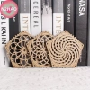 N2HAO Kinetic Coaster Handmade Thiết kế Pentagram, Đế ly gỗ xoay xoắn ốc tinh tế, quà tặng Giáng sinh cho gia đình & văn phòng 7