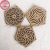 N2HAO Kinetic Coaster Handmade Thiết kế Pentagram, Đế ly gỗ xoay xoắn ốc tinh tế, quà tặng Giáng sinh cho gia đình & văn phòng 8