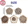 N2HAO Kinetic Coaster Handmade Thiết kế Pentagram, Đế ly gỗ xoay xoắn ốc tinh tế, quà tặng Giáng sinh cho gia đình & văn phòng 9