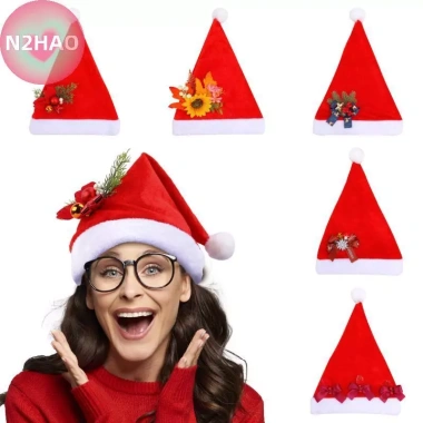 N2HAO Mũ Ông Già Noel Đỏ Ấm Áp Thoải Mái Trang Trí Giáng Sinh Người Lớn 4 N2HAO Mũ Ông Già Noel Đỏ Ấm Áp Thoải Mái Trang Trí Giáng Sinh Người Lớn 4