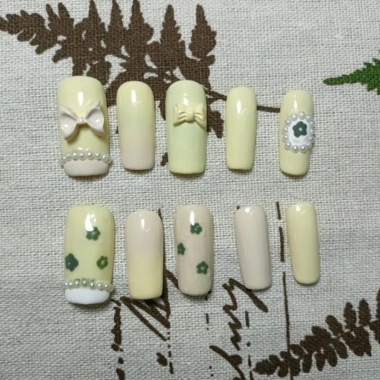 Nailbox thiết kế màu bơ cute A8 - Giá chỉ 50.000 VND, giảm mạnh, hộp nail xinh xắn 3