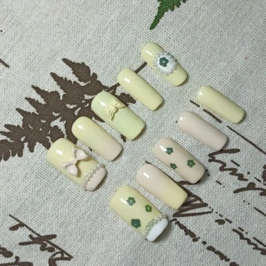 Nailbox thiết kế màu bơ cute A8 - Giá chỉ 50.000 VND, giảm mạnh, hộp nail xinh xắn 4