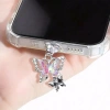 Nắp bảo vệ cổng sạc iPhone PVC trong suốt kiểu butterfly – Chống bụi, DIY lỗ cắm 5