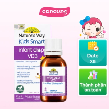 Nature's Way Kids Smart Infant Drops VD3 Vitamin D3 cho bé, hỗ trợ xương chắc, giảm 20% 2