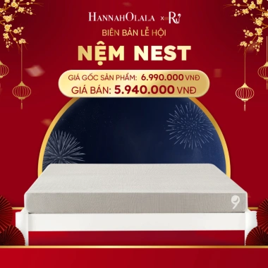 Nệm Foam Nest Ru9 15cm - Ngăn Chuyển Động, 2 Lớp Foam Vững Chắc, Giá Ưu Đãi 5.9 Triệu