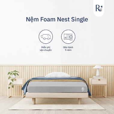 Nệm Foam Nest Ru9 15cm - Ngăn Chuyển Động, 2 Lớp Foam Vững Chắc, Giá Ưu Đãi 5.9 Triệu 9 Nệm Foam Nest Ru9 15cm - Ngăn Chuyển Động, 2 Lớp Foam Vững Chắc, Giá Ưu Đãi 5.9 Triệu 9