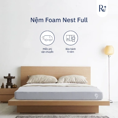 Nệm Foam Nest Ru9 15cm - Ngăn Chuyển Động, 2 Lớp Foam Vững Chắc, Giá Ưu Đãi 5.9 Triệu 10 Nệm Foam Nest Ru9 15cm - Ngăn Chuyển Động, 2 Lớp Foam Vững Chắc, Giá Ưu Đãi 5.9 Triệu 10