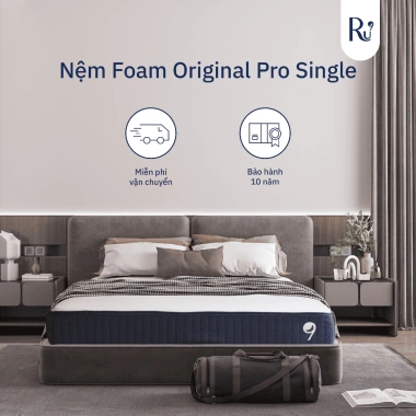 Nệm Foam Original Pro Ru9 25cm Cao Cấp - 5 Lớp Foam 3 Vùng Nâng Đỡ, Tản Nhiệt, Giá Ưu Đãi 13.85 Triệu 9