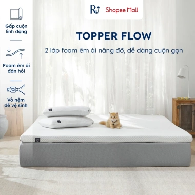 Nệm Foam Topper 5cm Cao Cấp 2 Lớp Êm Ái, Dễ Cuộn Gọn, Tặng Túi Đựng - Giá Ưu Đãi 3,07 Triệu