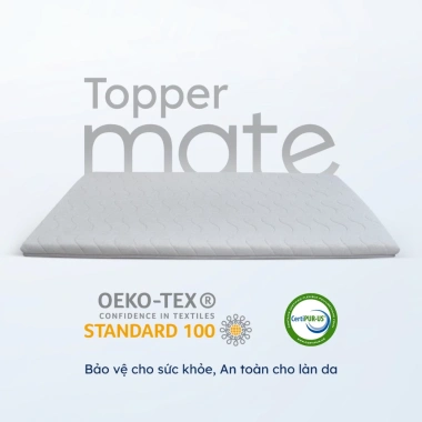Nệm Foam Topper Ru9 x Hannah Olala 5cm Cao Cấp - Màu Xám, Hỗ Trợ Giấc Ngủ Vững Chắc, Giá Ưu Đãi 2.015.200₫