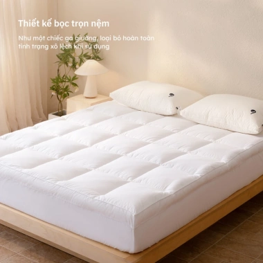Nệm Topper Mây Microfiber Ru9 8cm - Lông Vũ Nhân Tạo, Bọc 5 Sao, Giá 3.07 Triệu 6