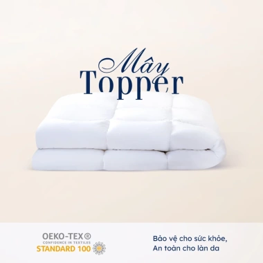 Nệm Topper Mây Microfiber Ru9 8cm - Lông Vũ Nhân Tạo, Bọc 5 Sao, Giá 3.07 Triệu 8