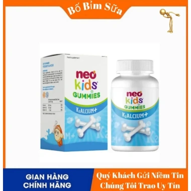 NEO KIDS Gummies Canxi Vị Sữa Chua 60 Viên Nhai - Bổ Sung Canxi Vitamin Cho Bé Giá 289.900 VND