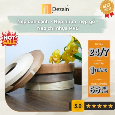 Nẹp dán cạnh PVC giả gỗ đa màu - Nguyên cuộn, chất lượng cao, chỉ 173.000₫