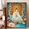 Ngồi Sen Quan Âm Chữ Thập 2.025 - Phong Cách Trung Hoa, Thêu Tay, In Chữ Thập, Gói Chất Liệu, Giá ưu đãi 325.068 VND 4