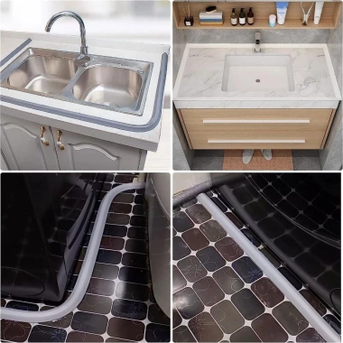 Ngưỡng vòi hoa sen ROLY - Bồn rửa tách khô ướt, rào chắn silicon gập lại, bảo vệ đập nước phòng tắm