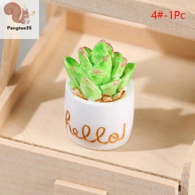 Nhà búp bê 1/4 - Bộ 12 cây thu nhỏ chậu xương rồng, mô hình phong cảnh vi mô, trang trí sân vườn, phụ kiện COD 45.320₫