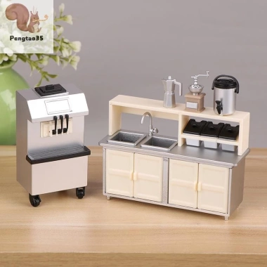 Nhà Búp Bê Máy Làm Kem Trà Sữa Bàn Làm Việc Đa Năng Trang Trí Nội Thất Giá 41.690 VND 2