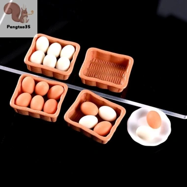 Nhà Búp Bê Mô Phỏng Khay Trứng 1/12 Phụ Kiện Trang Trí Nhà Bếp Đồ Chơi COD