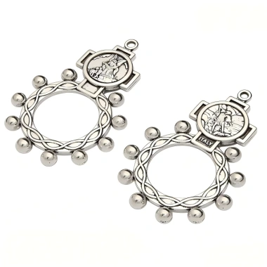 Nhẫn Archangel Michael Mân Côi 2 Cái Dây Chuyền Đa Chức Năng, Bảo Vệ Tôn Giáo, Móc Khóa Túi Ô Tô, Quà Tặng Quyến Rũ 2