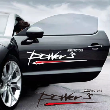 Nhãn dán cửa ô tô HKS MOTORS POWER Decal Vinyl chống nước, phản quang, chống trầy xước cho ô tô, xe máy, xe tải 2