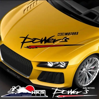 Nhãn dán cửa ô tô HKS MOTORS POWER Decal Vinyl chống nước, phản quang, chống trầy xước cho ô tô, xe máy, xe tải 3