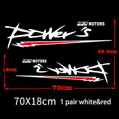 Nhãn dán cửa ô tô HKS MOTORS POWER Decal Vinyl chống nước, phản quang, chống trầy xước cho ô tô, xe máy, xe tải 10