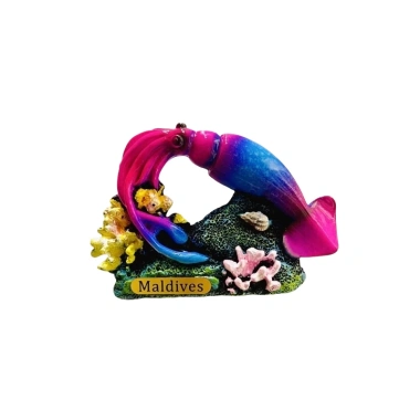 Nhãn dán Du lịch Maldives kỷ niệm 3 chiều vẽ tay động vật biển, trang trí tủ lạnh & tin nhắn, mua lại 70%