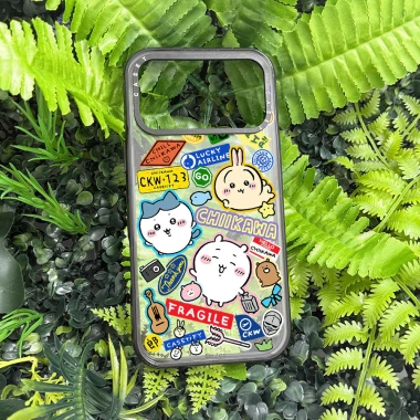 Nhãn dán hành lý Chiikawa dễ thương, vỏ sạc từ tính không dây cho iPhone 11-17 Pro Max, acrylic, chống sốc cứng