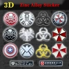Nhãn dán ô tô kim loại kẽm 3D S.H.I.E.L.D - Đuôi xe máy Captain America giảm giá