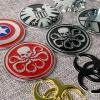 Nhãn dán ô tô kim loại kẽm 3D S.H.I.E.L.D - Đuôi xe máy Captain America giảm giá 2