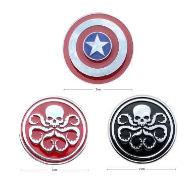 Nhãn dán ô tô kim loại kẽm 3D S.H.I.E.L.D - Đuôi xe máy Captain America giảm giá 9