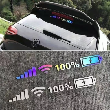 Nhãn dán ô tô PVC tự dính – Decal trang trí xe hơi, sạc WIFI cá nhân 16.000₫