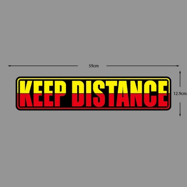 Nhãn dán phản quang KEEP DISTION - Đề can chống nước cho xe máy - ô tô - xe tải 23x5 cm 10 Nhãn dán phản quang KEEP DISTION - Đề can chống nước cho xe máy - ô tô - xe tải 23x5 cm 10