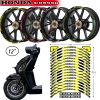 Nhãn Dán Phản Ứng Trung Tâm Bánh Xe Honda Giorno125 Chống Thấm Nước Trang Trí Vành Xe