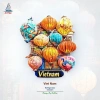 Nhãn dán tủ lạnh đèn lồng VN, từ tính 3D, quà tặng du lịch, trang trí 99.000 VND 2