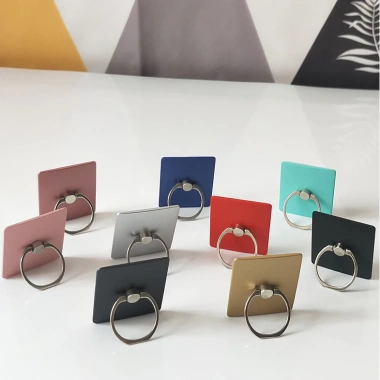 Nhẫn Đặt Điện Thoại - Giá Đỡ Vuông Đỏ Vàng Bạc, Quà Tặng Gái - 20.900₫