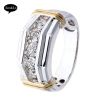 Nhẫn đeo tay nam hai tông dát kim cương giả thời trang tiệc cưới, giá chỉ 85.800₫ 3