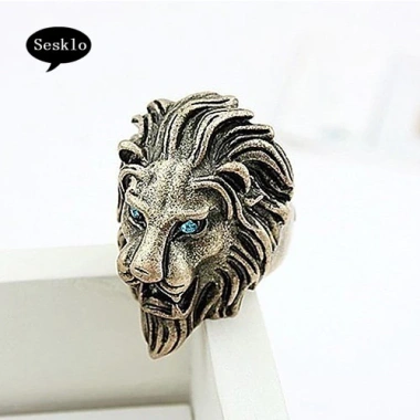 Nhẫn Knuckle Nam Punk Đầu Sư Tử Vintage - Trang Trí Động Vật Giá Ưu Đãi 53.900đ