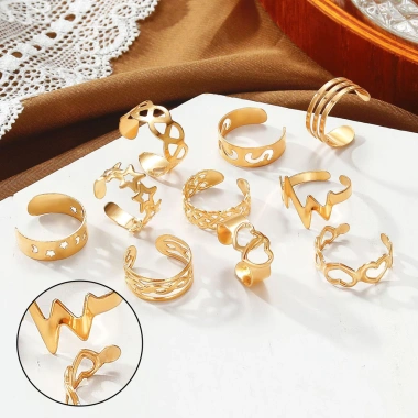 Nhẫn Mở Chân Retro Bạc/Vàng Chịu Mài Mòn - Phong Cách Teen Nữ, Giá Ưu Đãi 39.050₫ 9 Nhẫn Mở Chân Retro Bạc/Vàng Chịu Mài Mòn - Phong Cách Teen Nữ, Giá Ưu Đãi 39.050₫ 9