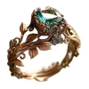 Nhẫn Retro Hoa Hồng Vàng Nho Nhánh Thiết Kế Sáng Tạo Giá Ưu Đãi 119.505 VND 2