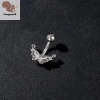 Nhẫn rốn hoa thép không gỉ cho nữ - Khuyên bụng xỏ lỗ bền, COD 39.7k 6