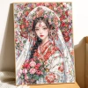 Nhân Vật Cổ Chữ Thập Bộ Hoạt Hình Cô Gái Đẹp Handmade 2.024 Phong Cách Mới In Chính Xác