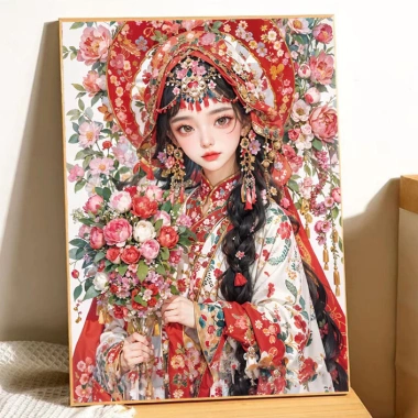 Nhân Vật Cổ Chữ Thập Bộ Hoạt Hình Cô Gái Đẹp Handmade 2.024 Phong Cách Mới In Chính Xác 2