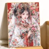 Nhân Vật Cổ Chữ Thập Bộ Hoạt Hình Cô Gái Đẹp Handmade 2.024 Phong Cách Mới In Chính Xác 4